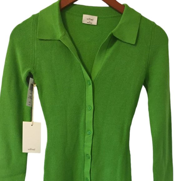 Aritzia Wilfred Cove Dress sweater dress in Cucamelon Green ( NWT ) - Picture 9 of 16